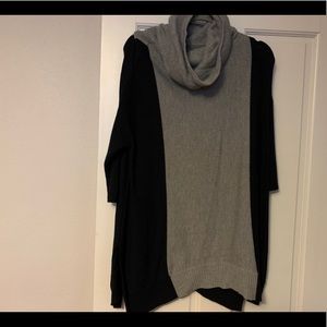 Black/Gray Cowl Neck Sweater
